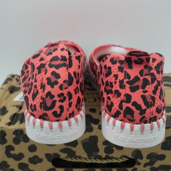 NEW Isle Jacobsen Hornbaek Women's 6 Tulip 139 Leopard Raspberry Pink Shoes - Picture 3 of 11
